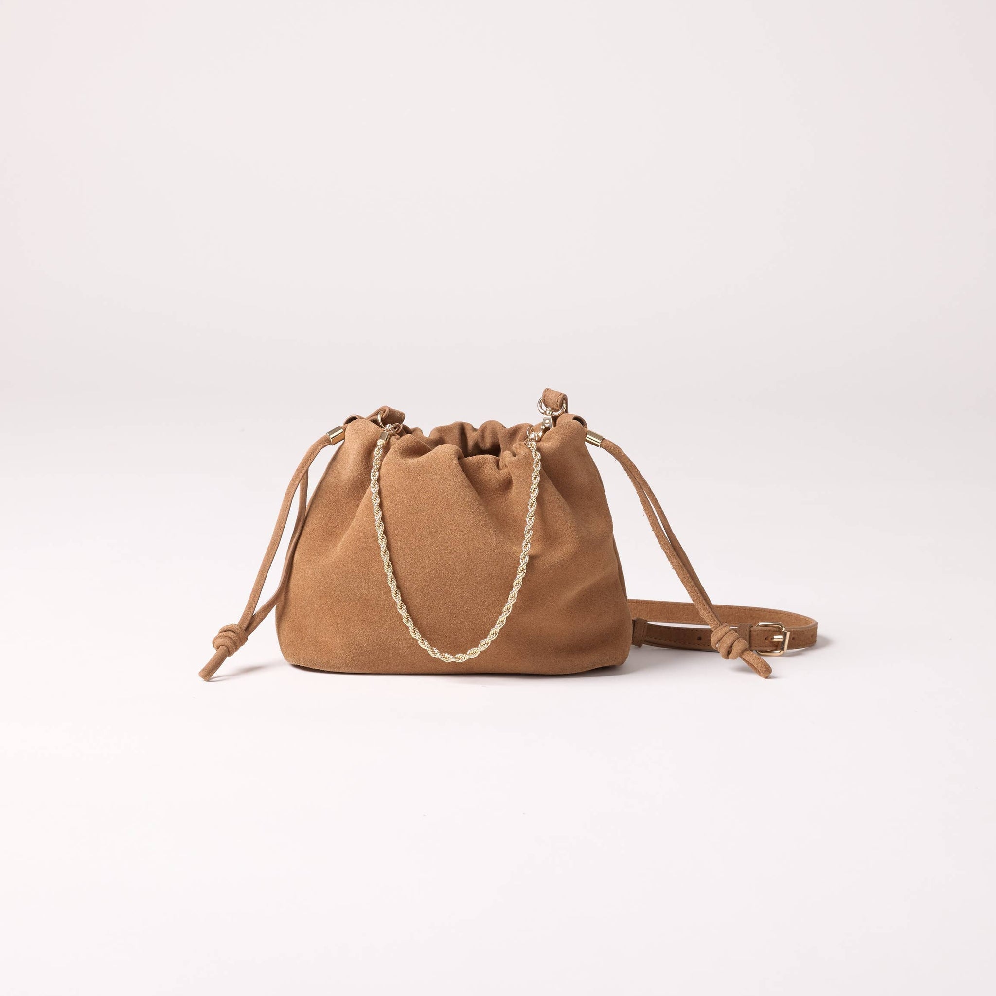 drawstring bag and chain