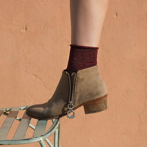 KLUE Red Glitter socks
