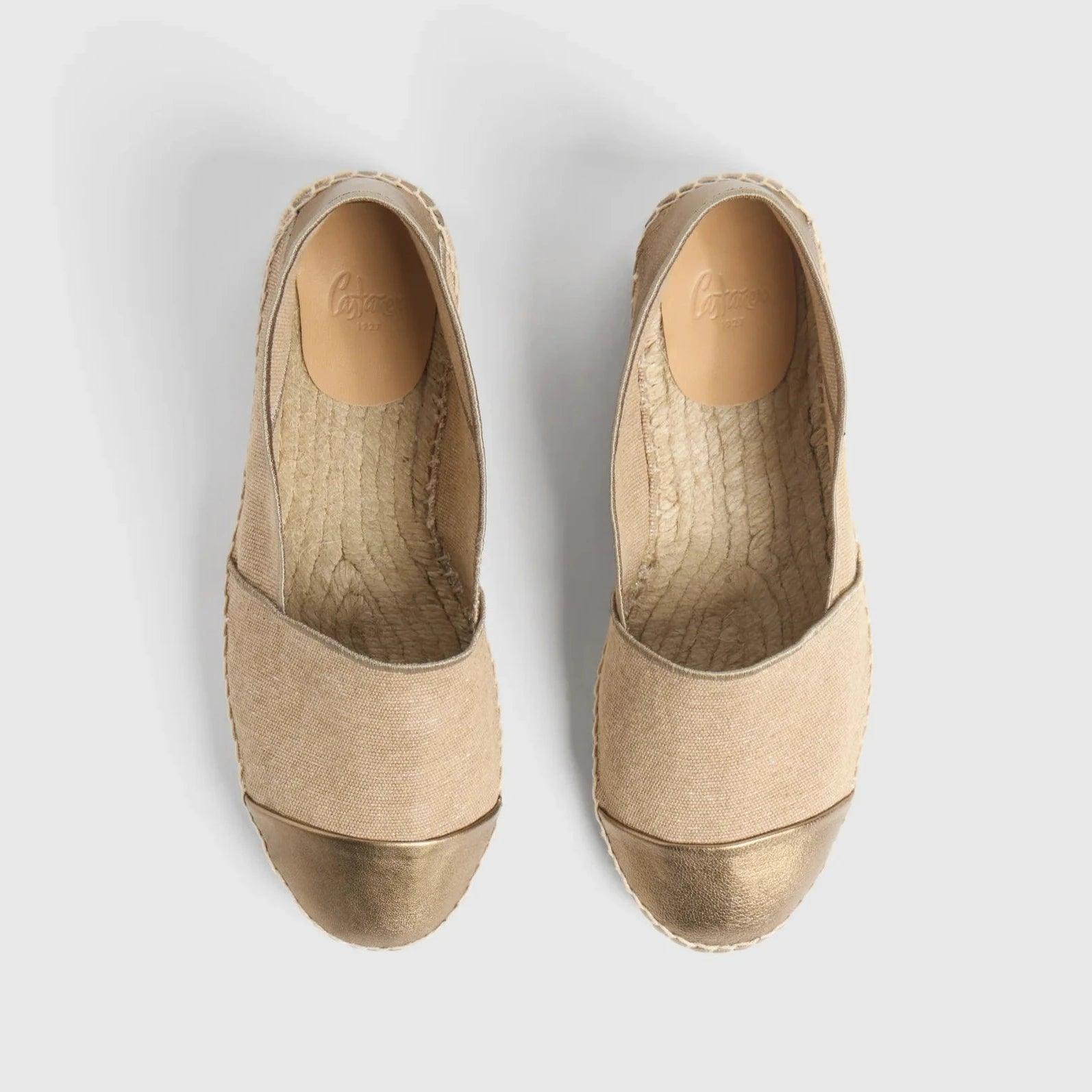 Castaner Kira sand gold espadrille flats MADE THE EDIT