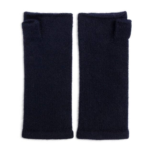 Navy Cashmere Wrist Warmers