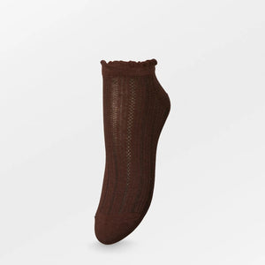 Crocha cotta short brown sock