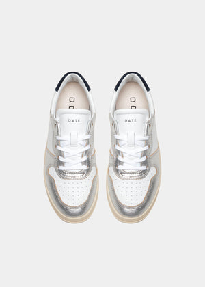 D.A.T.E Court 2.0 White & Silver trainer - MADE THE EDIT