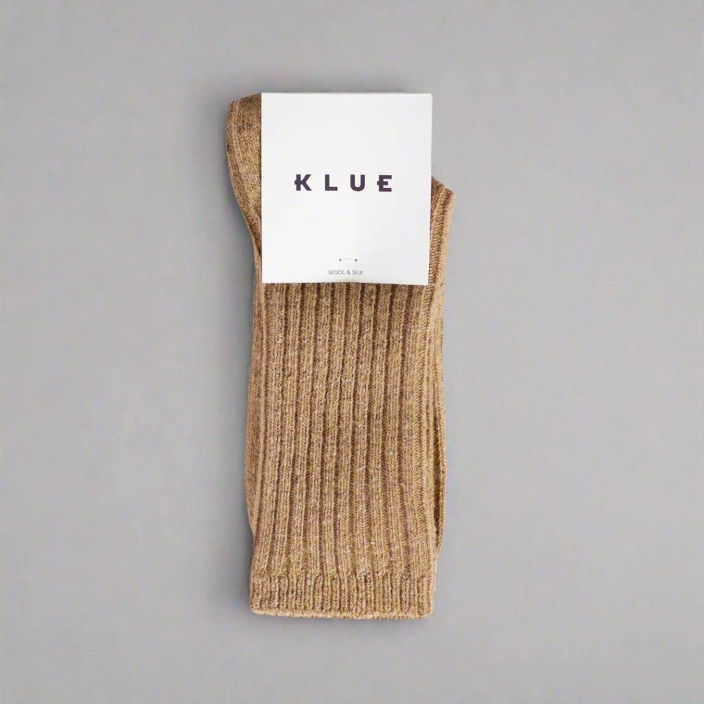 KLUE Silk and Wool beige socks