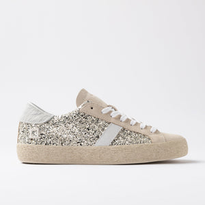 hill low platinum glitter trainer