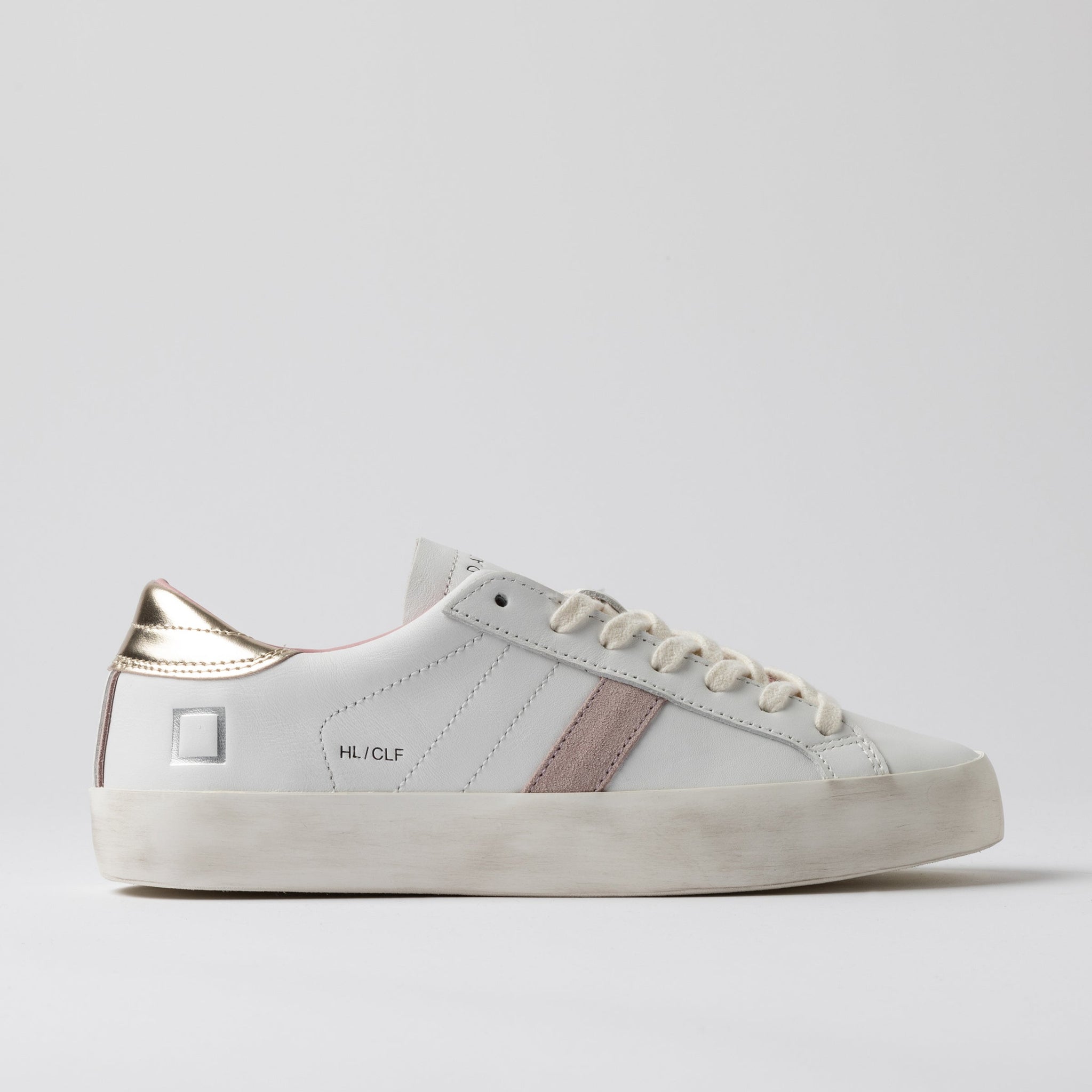 D.A.T.E Hill Low White Pink