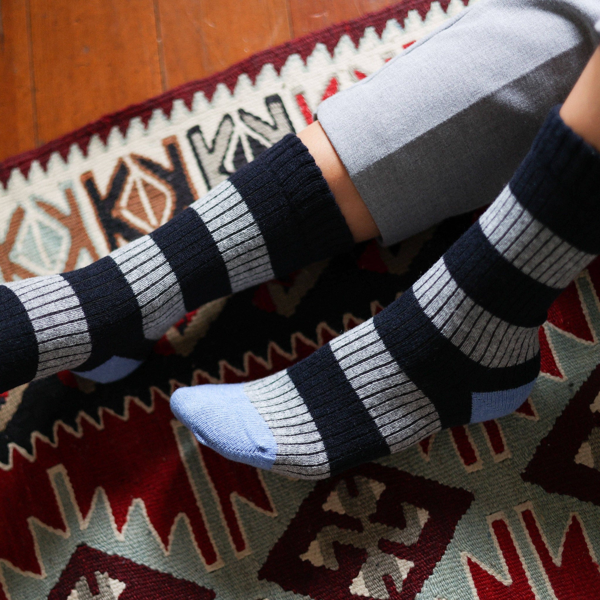 KLUE navy and grey socks | Unisex 41-46