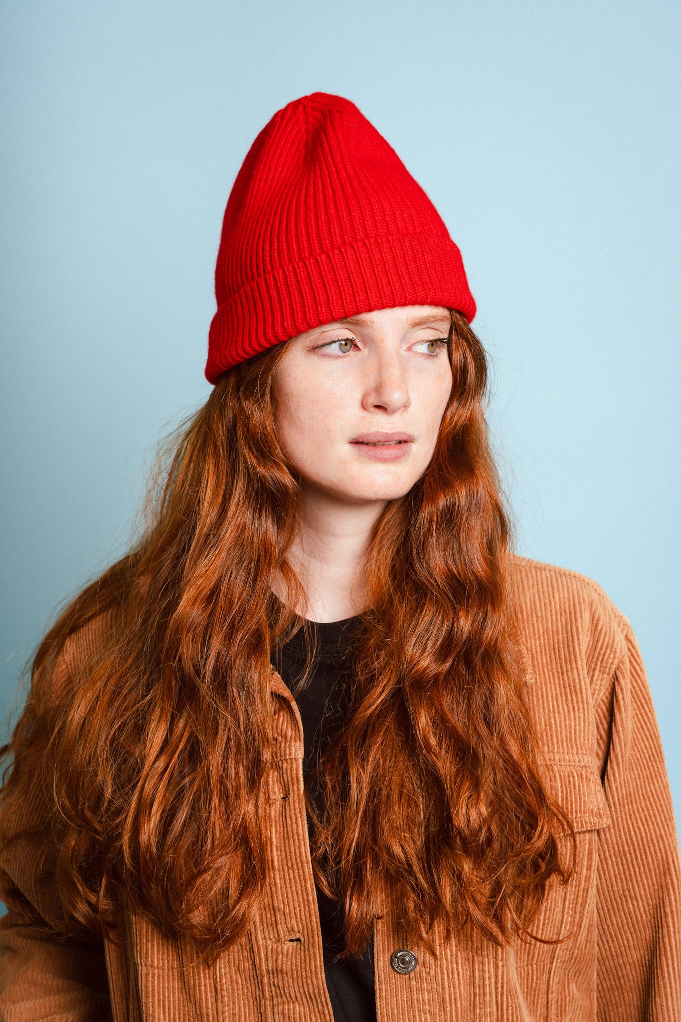 KLUE red wool beanie