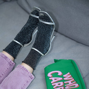 KLUE Glitter black socks