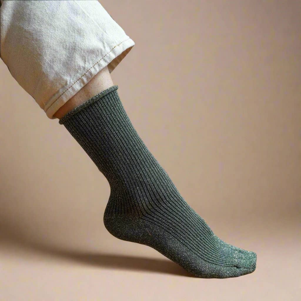 KLUE Glitter Khaki sock