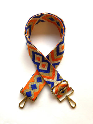 Inca Bag Strap Blue & Gold & Orange