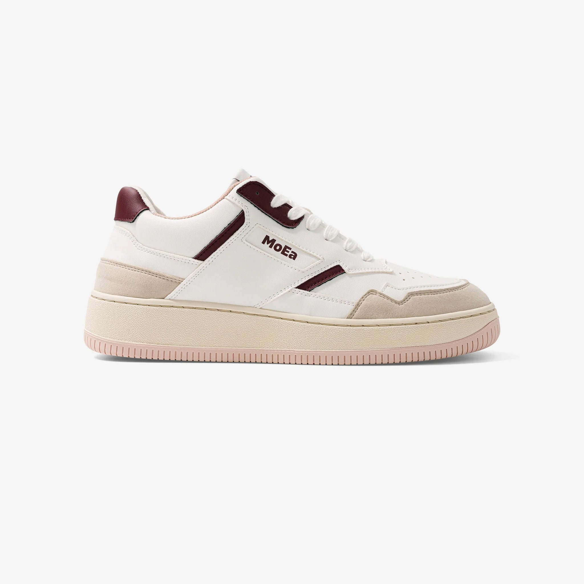 MoEa GEN1 White - Burgundy trainer