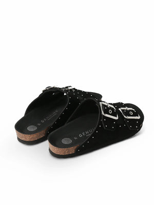 Genuins Honolulu Lead Black Velour Slider