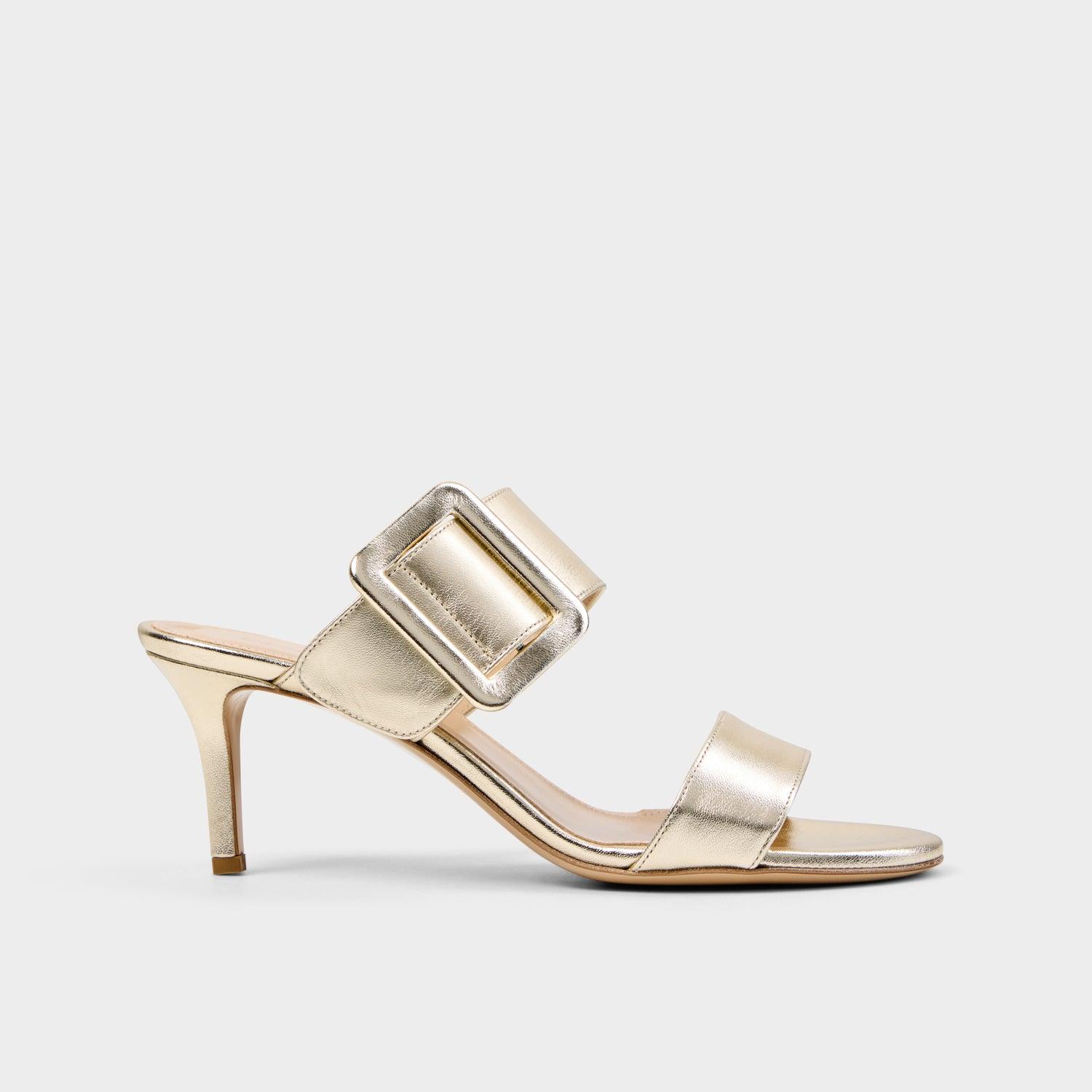 Giselle Gold heel sandal - MADE THE EDIT