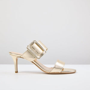Giselle Gold heel sandal - MADE THE EDIT