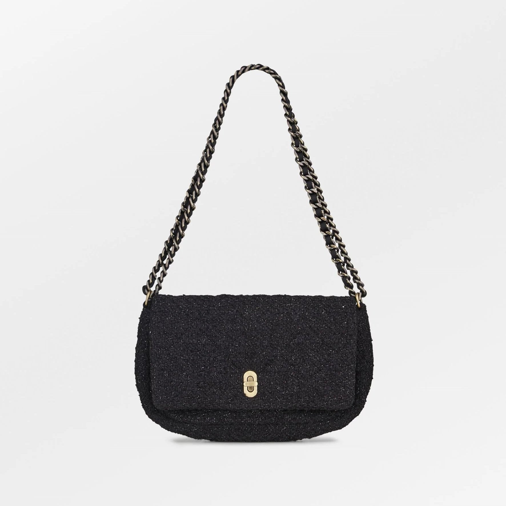 black boucle bag 