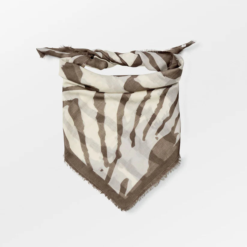 zebra print brown scarf