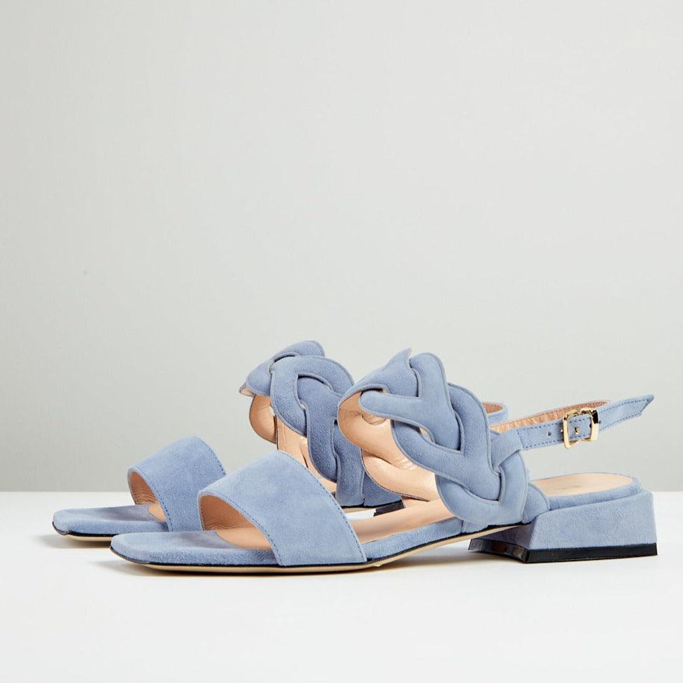 Ilaria blue flat sandal - MADE THE EDIT