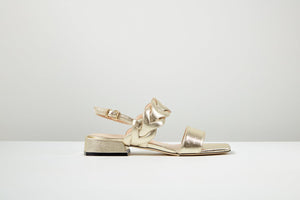 Ilaria soft gold flat sandal - MADE THE EDIT