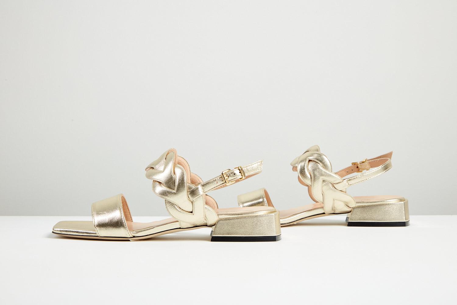 Ilaria soft gold flat sandal - MADE THE EDIT