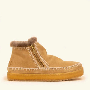 Laid Back London Setsu Low Crochet Boot in Saffron Suede loo - MADE THE EDIT