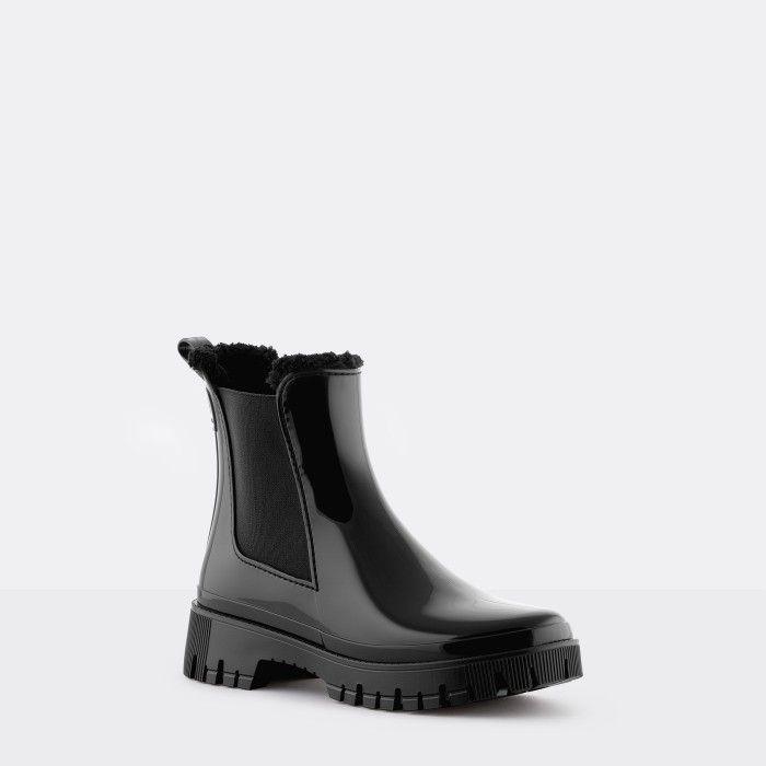 Lemon Jelly Colden Black fur lined boot - MADE THE EDIT