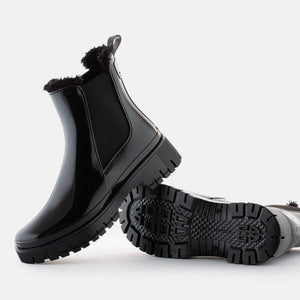 Lemon Jelly Colden Black fur lined boot - MADE THE EDIT
