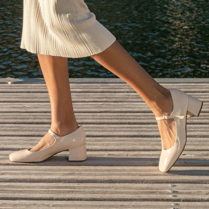 Maison Toufet Bianca Cream Mary-Janes - MADE THE EDIT