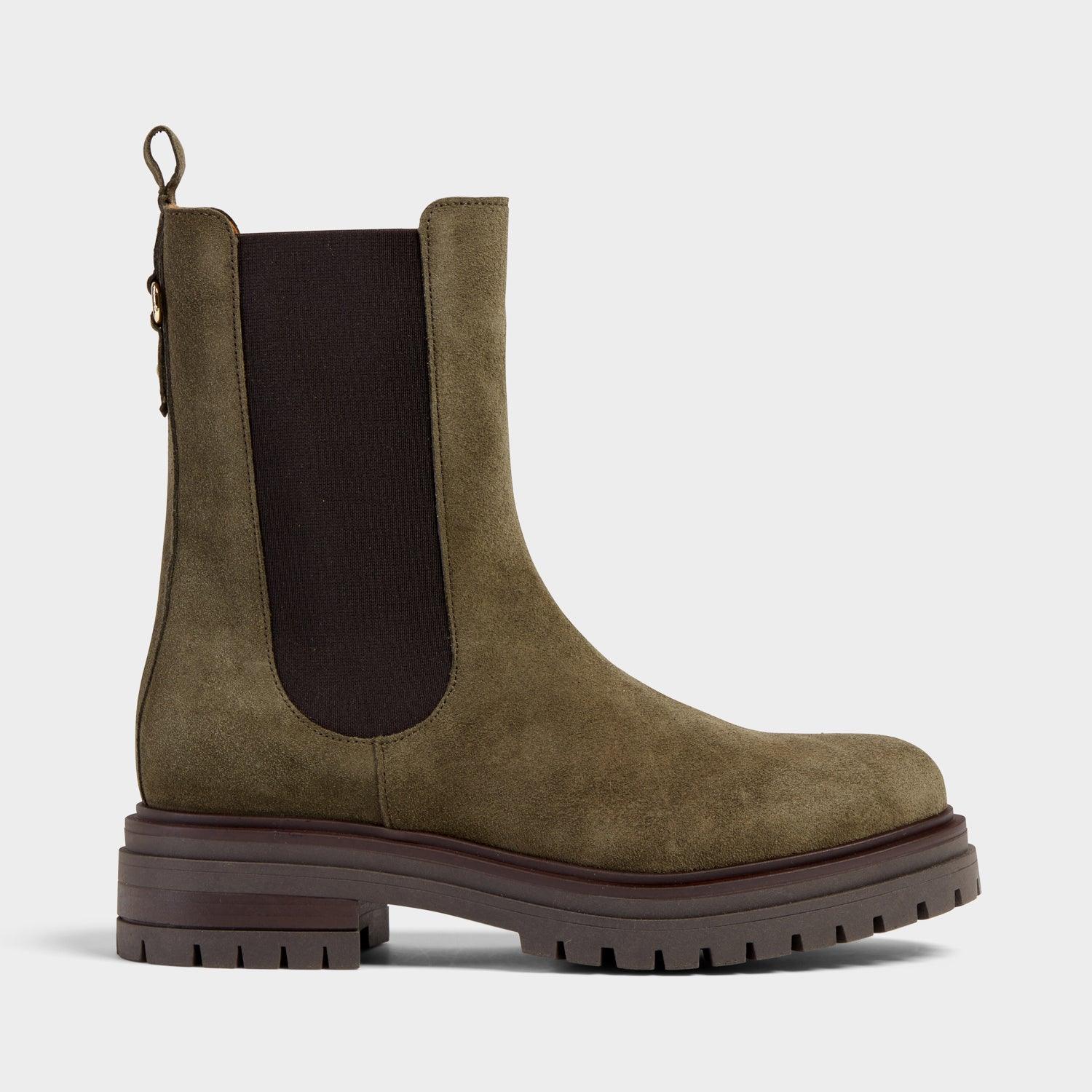 Maison Toufet Joy Khaki Green ankle boot - MADE THE EDIT