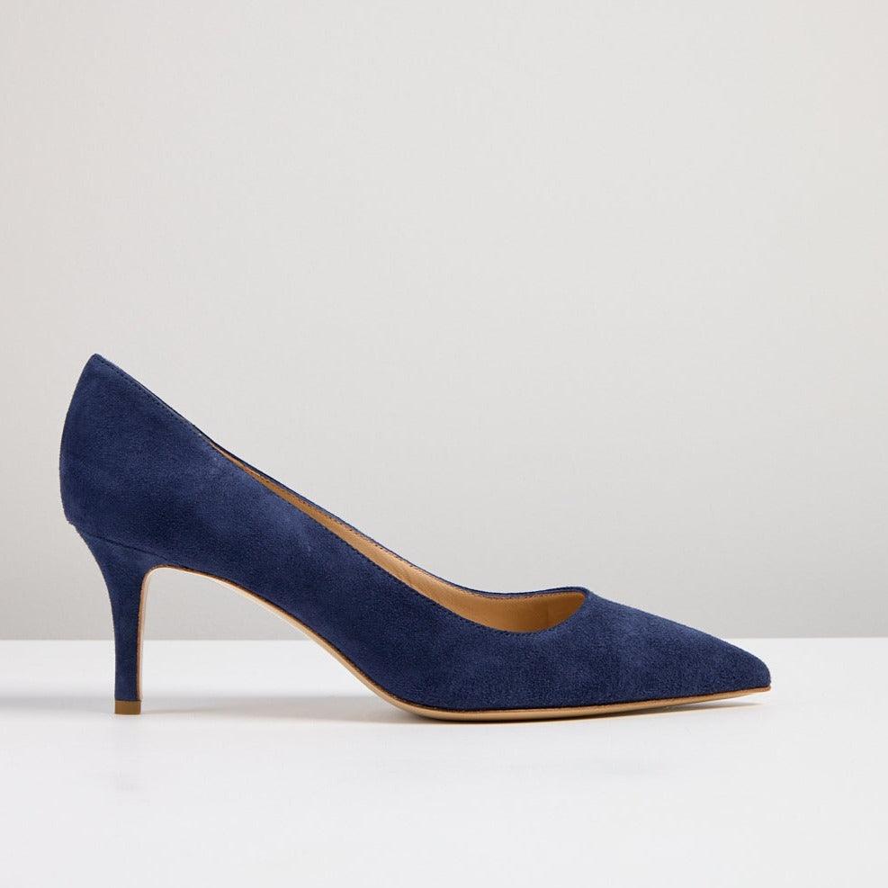Milly Navy blue suede pump - MADE THE EDIT