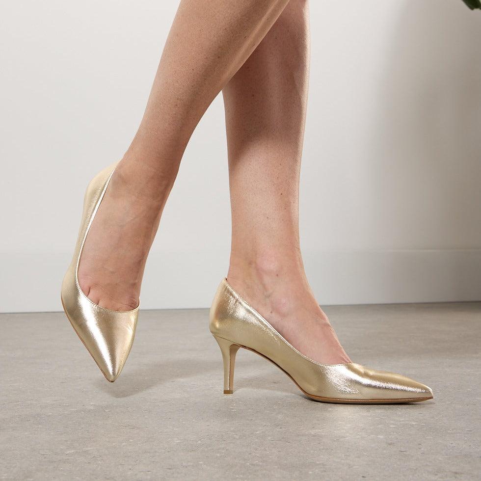 Milly Soft gold pump - MADE THE EDIT