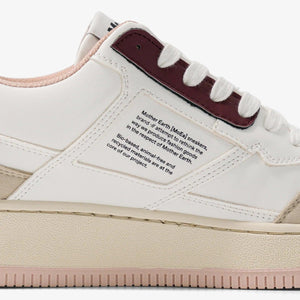 MoEa GEN1 White - Burgundy trainer - MADE THE EDIT