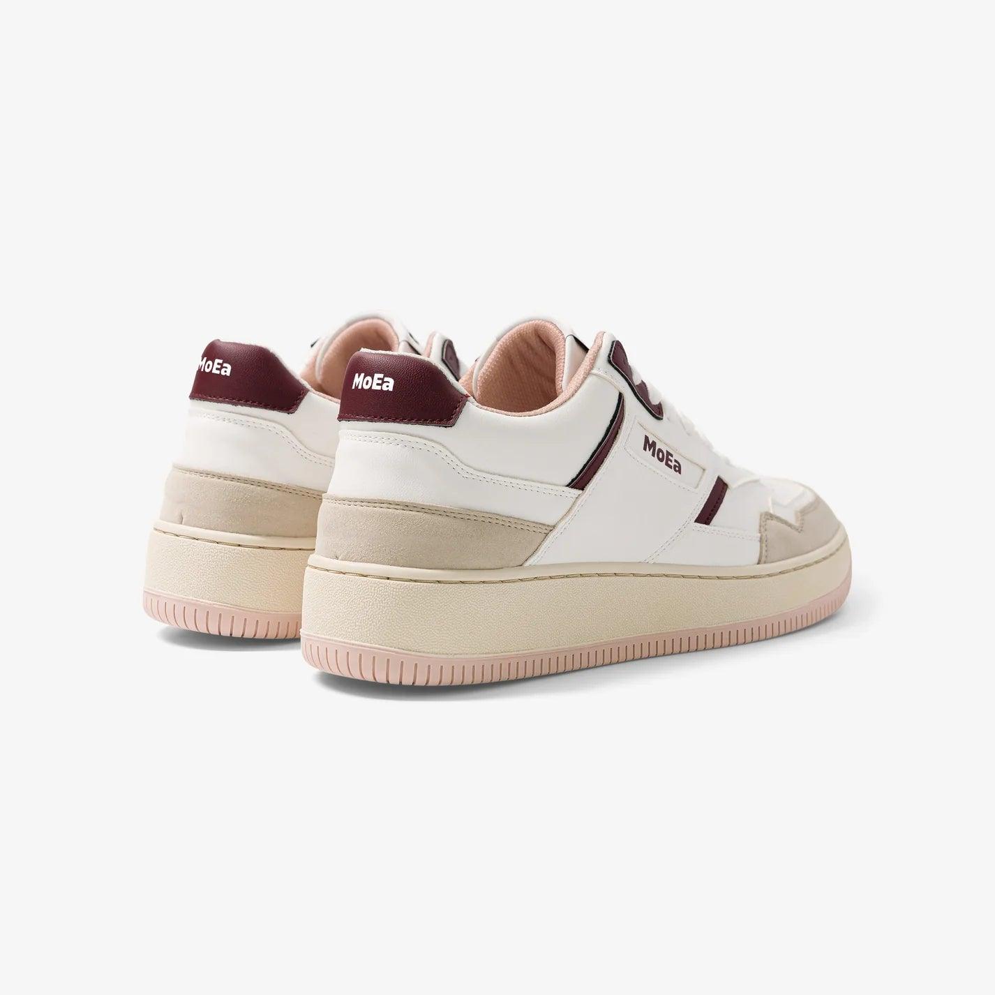 MoEa GEN1 White - Burgundy trainer - MADE THE EDIT