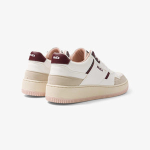 MoEa GEN1 White - Burgundy trainer - MADE THE EDIT