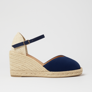 Pinaz Bibi Navy Espadrille Wedge