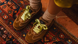 brown suede trainer