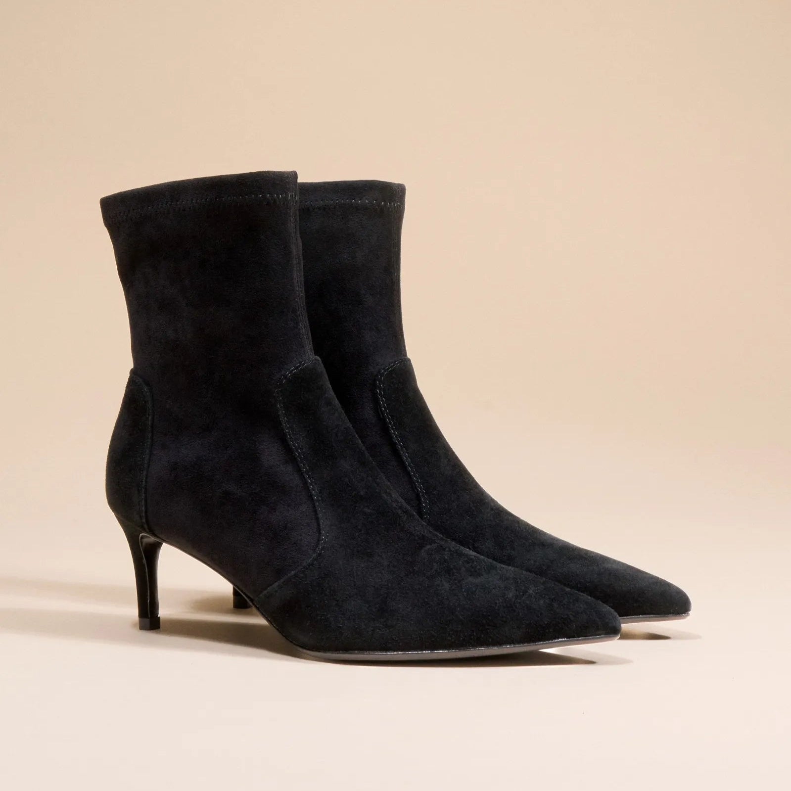 ophelia black stretch ankle boot