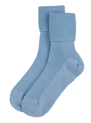 Powder Blue Cashmere Socks - MADE THE EDIT