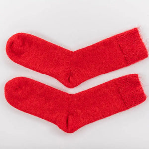 Pairs Scotland Red Alpaca Socks