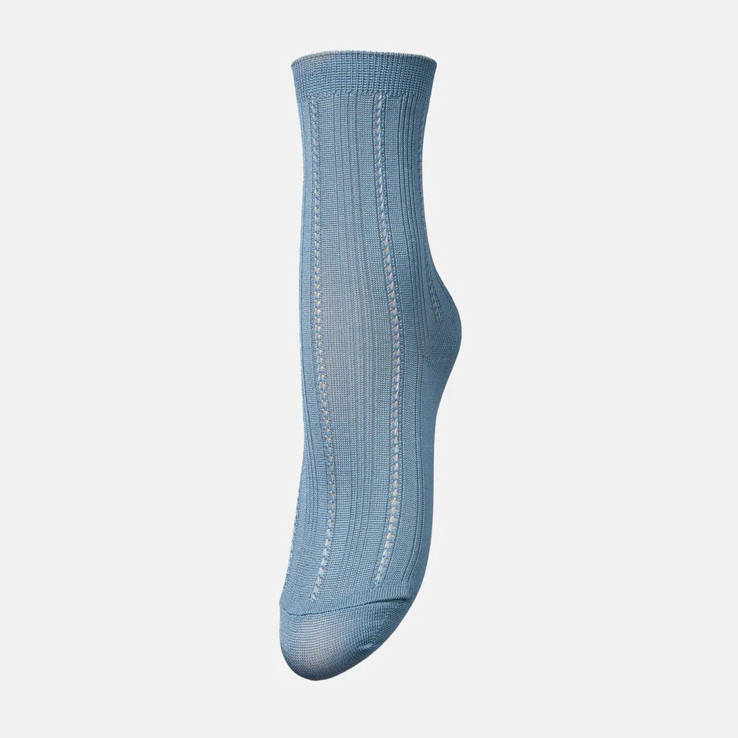 BeckSöndergaard Solid Drake Blue sock