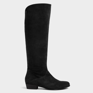 Vienty Knee High Black Suede Boot - MADE THE EDIT