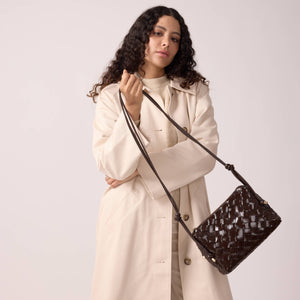 woven leather bag