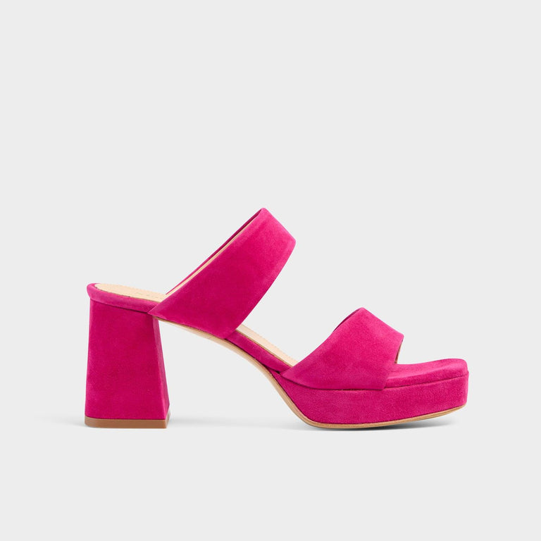 ZARA CHUNKY SATIN PLATFORM outlet SANDALS FUCHSIA