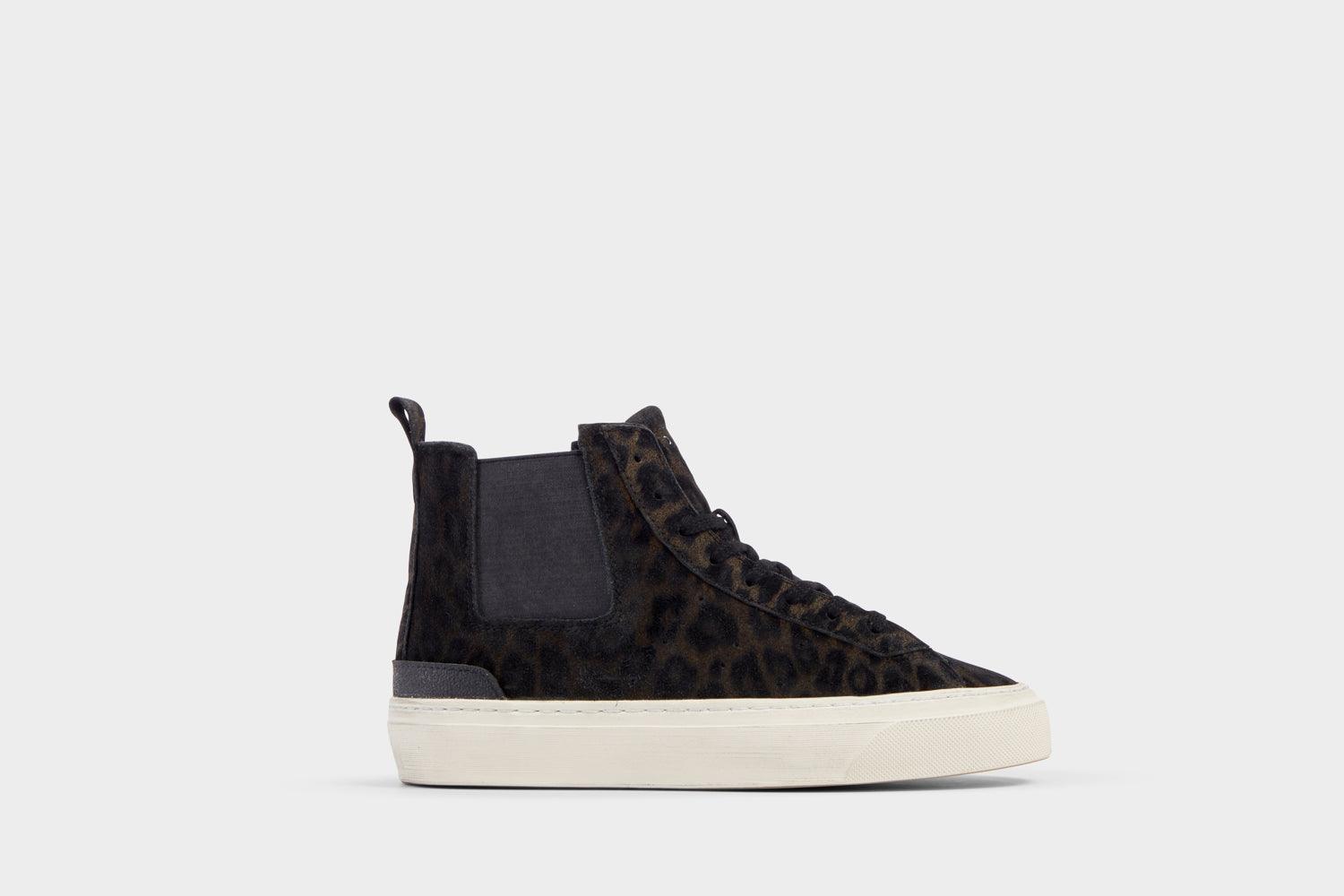 D.A.T.E Sonica Leopard High Top Trainer - MADE THE EDIT