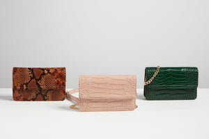 Lucinda Crossbody in Brown Python - MADE THE EDIT