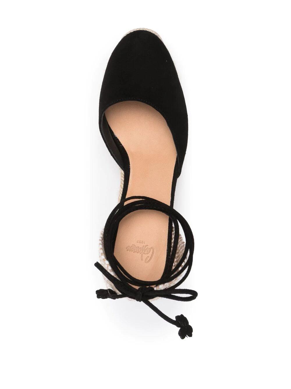 Casta er Espadrille Carina Negra Black Espadrille Sandal MADE