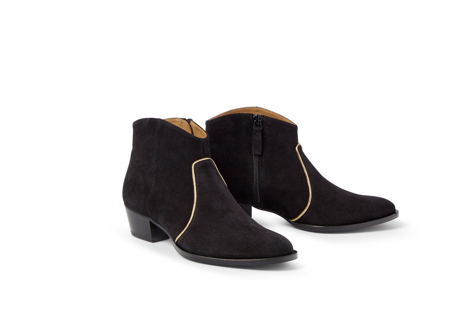 Dunn Black Suede Ankle Boot - MADE THE EDIT
