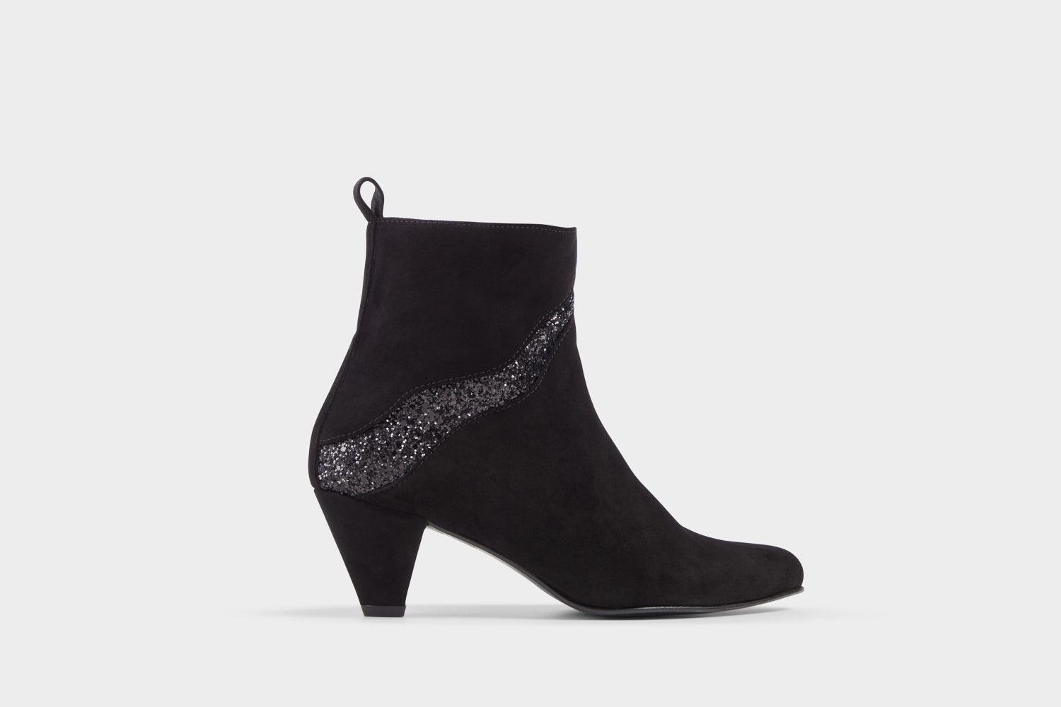 Emma Go Andrea Black Sparkle Ankle Boot - MADE THE EDIT