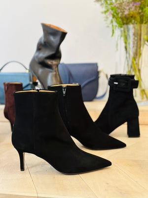 Oscar Black Suede Ankle Boot - MADE THE EDIT