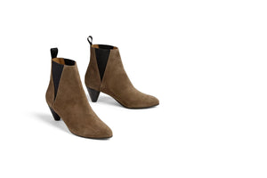 Anonymous Copenhagen Dark Taupe Suede Clivia Boot - MADE THE EDIT