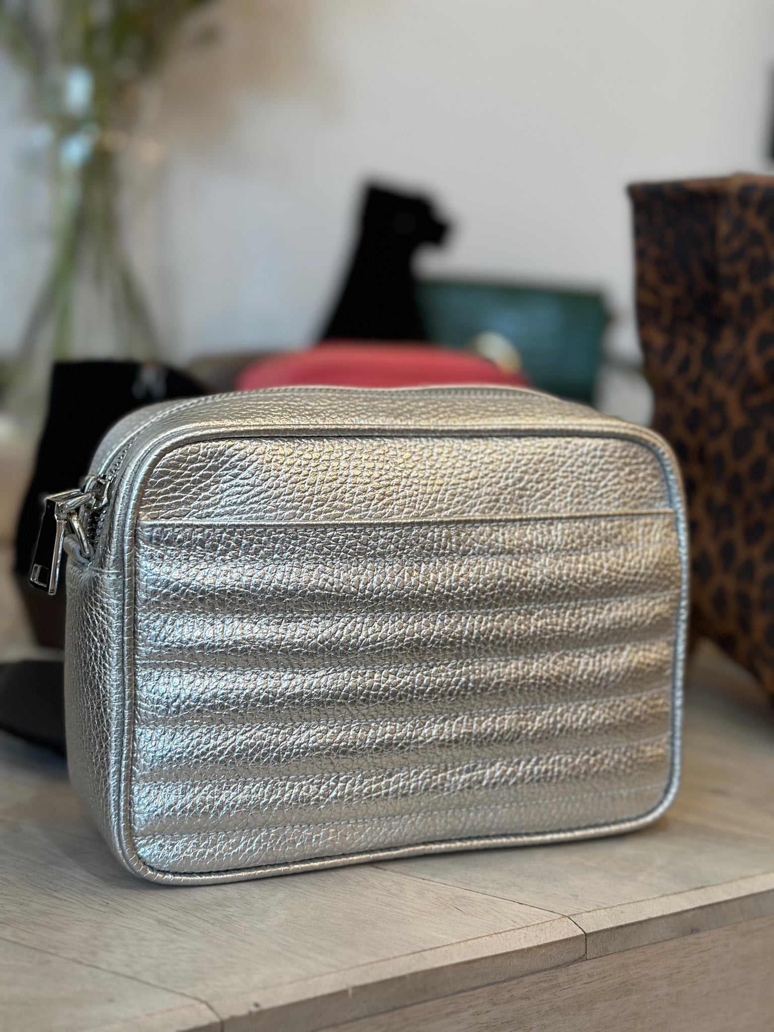 Sophia Silver Quilted Crossbody Bag - MADE THE EDIT